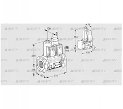 VCS780F05NLWR3E/PPPP/PPZ- (88204311) Сдвоенный газовый клапан Kromschroder