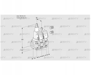 VCS3E50R/50R05LNWGR3/PPPP/PPPP (88104403) Сдвоенный газовый клапан Kromschroder