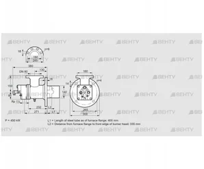 BIO 140HD-400/335-(65)E (84008149) Газовая горелка Kromschroder