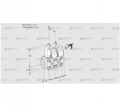 VCS3E40R/40R05NNKR3/PPPP/PPPP (88101365) Сдвоенный газовый клапан Kromschroder