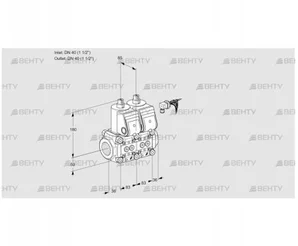 VCS3E40R/40R05NNKR3/PPPP/PPPP (88101365) Сдвоенный газовый клапан Kromschroder