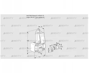 VAS1W0/W25R/NW (88028549) Газовый клапан Kromschroder