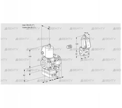 VAH1E25R/25R05HEVWL/BS/PP (88104704) Клапан с регулятором расхода Kromschroder