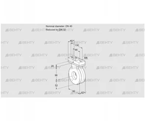 BVA40/32Z05H (88300833) Дроссельная заслонка Kromschroder