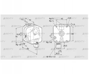 DG 10UG-3K2 (84447324) Датчик-реле давления газа Kromschroder