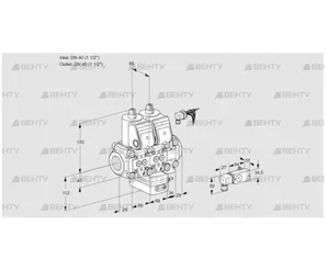 VCG2E40R/40R05NGNVWR/2-PP/PPPP (88106503) Клапан с регулятором соотношения Kromschroder