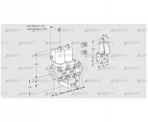 VCG2E40R/40R05NGEVWGL3/BSPP/PPPP (88103894) Клапан с регулятором соотношения Kromschroder