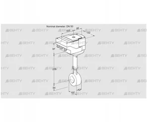 IBHS50Z01A/40A3A (88301757) Дроссельная заслонка Kromschroder