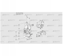 VAG1-/15R/NWBE (88001443) Газовый клапан с регулятором соотношения Kromschroder