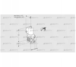 VAS2E40R/40R05FNWSL/PP/PP (88100655) Газовый клапан Kromschroder