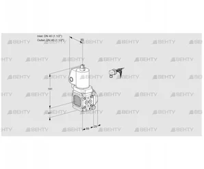 VAS2E40R/40R05FNWSL/PP/PP (88100655) Газовый клапан Kromschroder