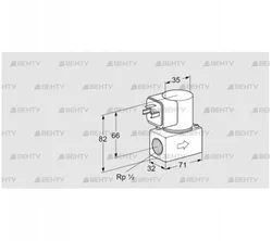 VG 15/10R01T6 (85234010) Запорный газовый клапан Kromschroder