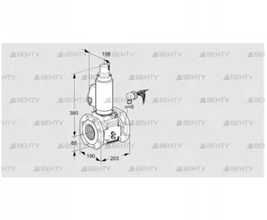 VAS780F05LWGLB/MM/MM (88203352) Газовый клапан Kromschroder