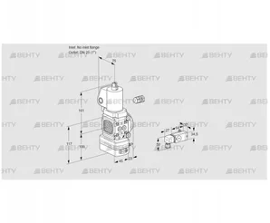 VAV1-/25R/NQSLAK (88027674) Газовый клапан с регулятором соотношения Kromschroder