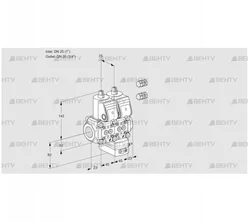 VCG1E25R/20R05NGEWR3/PPPP/PPPP (88101389) Клапан с регулятором соотношения Kromschroder