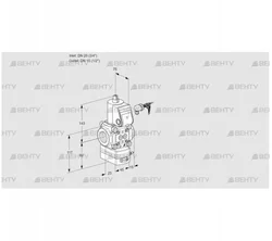 VAD120/15R/NW-50B (88012359) Газовый клапан с регулятором давления Kromschroder