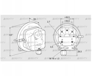 DL 3KG-3WZ (84444603) Датчик-реле давления воздуха Kromschroder