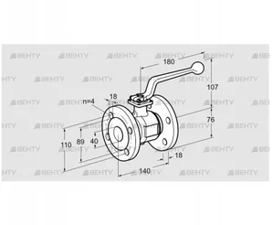 AKT 40F160G (03152346) Запорный кран Kromschroder