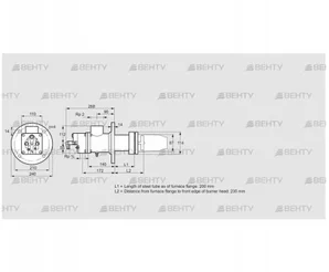 BIC 80RB-200/235-(6)E (84032031) Газовая горелка Kromschroder