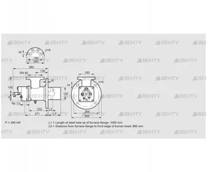 BIO 140HD-1050/985-(65)E (84199001) Газовая горелка Kromschroder