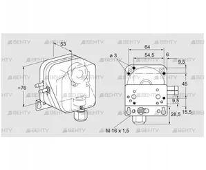 DL 10KG-3W (84444802) Датчик-реле давления воздуха Kromschroder