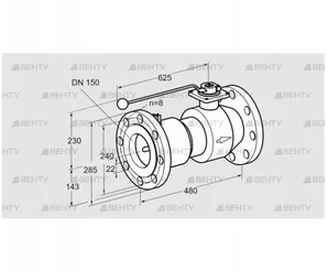 AKT 150F50TAS (03152304) Запорный кран Kromschroder