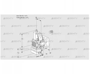 VAH2E40F/40F05FHEVWR/PP/PP (88102492) Клапан с регулятором расхода Kromschroder