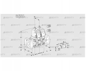 VCS3E50F/50F05NNWSR3/4--3/PPPP (88101035) Сдвоенный газовый клапан Kromschroder