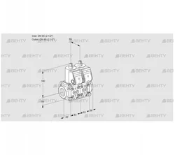 VCS3T65N/65N05NNQR/PPPP/MMMM (88104555) Сдвоенный газовый клапан Kromschroder