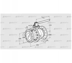 AKT 200F160G1 (03152319) Запорный кран Kromschroder