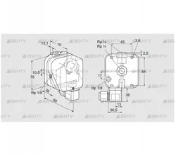 DG 6U-6T (84447253) Датчик-реле давления газа Kromschroder