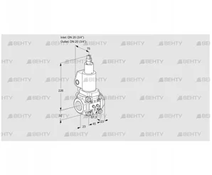 VAS1T20N/LKGL (88015082) Газовый клапан Kromschroder