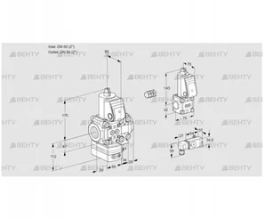 VAG2E50R/50R05GEVWR/-3/BS (88107765) Газовый клапан с регулятором соотношения Kromschroder