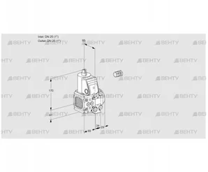 VAS2E25R/25R05FNVWR/PP/PP (88102461) Газовый клапан Kromschroder