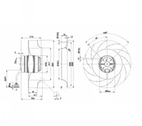 Центробежный вентилятор ebmpapst R2D280AF1009