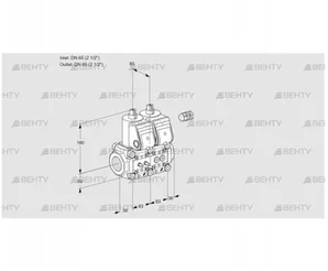 VCS3E65R/65R05NNKR/MMPP/PPMM (88104041) Сдвоенный газовый клапан Kromschroder