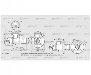 BIO 140KB-250/235-(66E)EZ (84199369) Газовая горелка Kromschroder