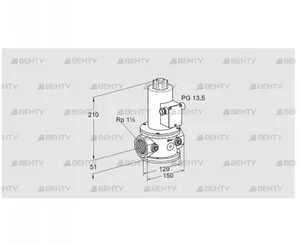 VG 40R03NK33DMVZ (85256862) Запорный газовый клапан Kromschroder