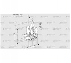 VCS2E40R/40R05NLWR3/PPPP/PPPP (88103225) Сдвоенный газовый клапан Kromschroder