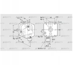 DG 500HG-3 (84447663) Датчик-реле давления газа Kromschroder