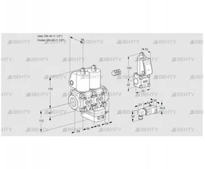 VCG2E40R/40R05NGKWL/MMBS/2--2 (88103206) Клапан с регулятором соотношения Kromschroder