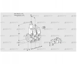 VCS3E40R/40R05LNWR/PP2-/MMMM (88105233) Сдвоенный газовый клапан Kromschroder