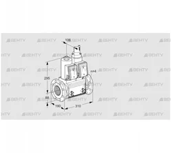 VCS7T80A05NLQRB/MMMM/MMMM (88204256) Сдвоенный газовый клапан Kromschroder