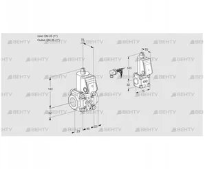 VAS1E25R/25R05NWR/PP/ZS (88103293) Газовый клапан Kromschroder