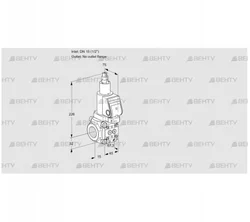 VAS1T15/-N/LQSR (88013121) Газовый клапан Kromschroder