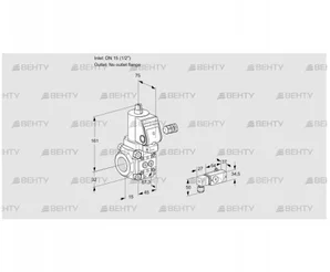 VAS115/-R/NWSR (88028507) Газовый клапан Kromschroder