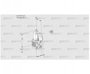 VAS2E50R/25R05FNWR/PP/PP (88102437) Газовый клапан Kromschroder