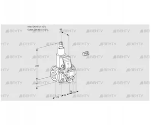 VAS2E40R/40R05LVWR/PP/PP (88103573) Газовый клапан Kromschroder