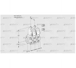 VCS3E50R/50R05NNKGR3/PPPP/PPPP (88107343) Сдвоенный газовый клапан Kromschroder