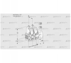 VCS3E40R/50F05FNNVWR3/PPPP/PPPP (88106191) Сдвоенный газовый клапан Kromschroder